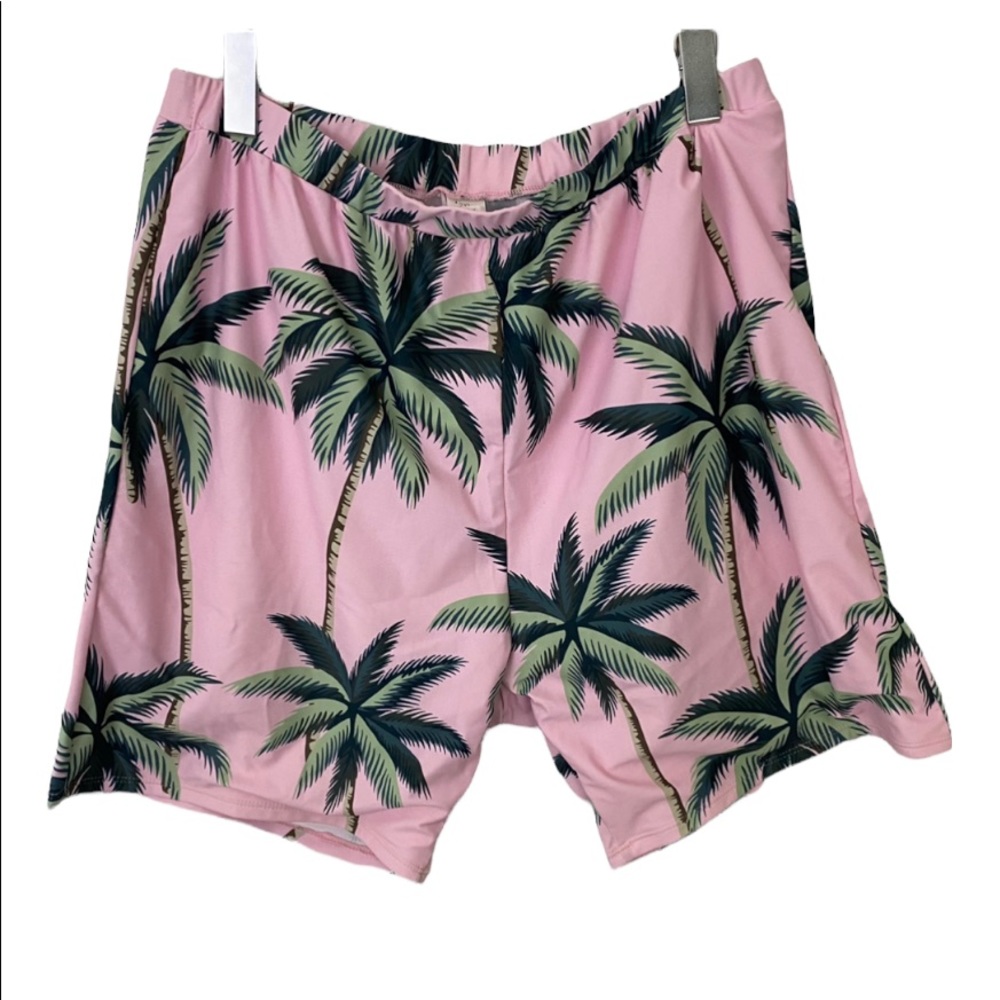 Palm tree cozy soft shorts Men size 2XL